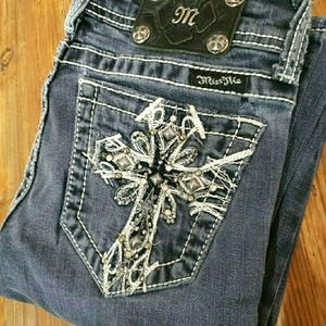 💎Miss Me Boot Jeans Size 26 X 32 Inseam ☠Missing